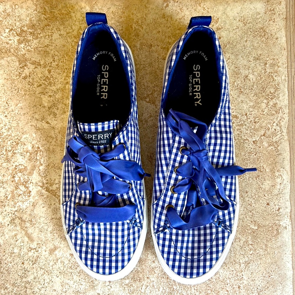 Sperry sneakers-worn once inside house only. Fits true to size 8.